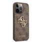 GUHCP13L4GMGBR Guess PU 4G Metal Logo Case for iPhone 13 Pro Brown цена и информация | Telefonide kaitsekaaned ja -ümbrised | hansapost.ee