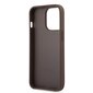 GUHCP13L4GMGBR Guess PU 4G Metal Logo Case for iPhone 13 Pro Brown цена и информация | Telefonide kaitsekaaned ja -ümbrised | hansapost.ee