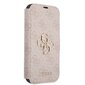 GUBKP13M4GMGPI Guess PU 4G Metal Logo Book Case for iPhone 13 Pink цена и информация | Telefonide kaitsekaaned ja -ümbrised | hansapost.ee