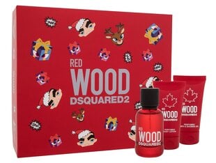 Набор для женщин Dsquared2 Red Wood: туалетная вода EDT, 50 мл + лосьон для тела, 50 мл + гель для душа, 50 мл цена и информация | Женские духи | hansapost.ee