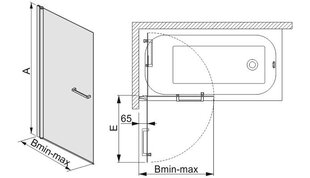 Стенка для ванны Sanplast Prestige III KW/PR III 80s, манхатан цена и информация | Аксессуары для ванн, душевых кабин | hansapost.ee