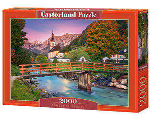 Pusle Castorland Puzzle Sunset in Ramsau 2000-osaline hind ja info | Pusled lastele ja täiskasvanutele | hansapost.ee