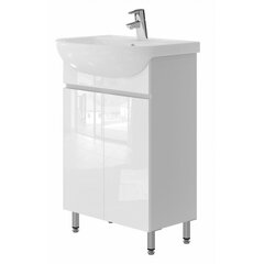 Шкафчик для ванной комнаты с раковиной Monika M1-55, белый цена и информация | Шкафчики для ванной | hansapost.ee