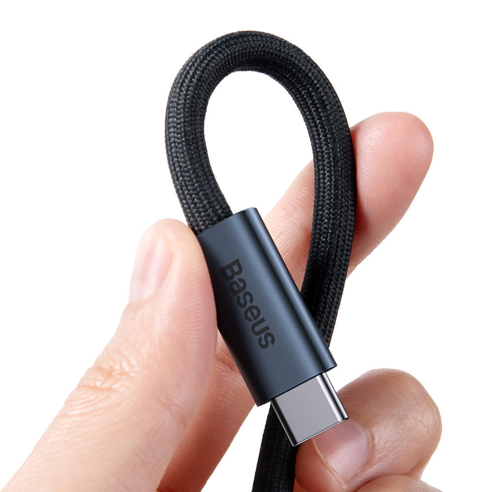 Baseus Flash Series Cable USB-C to USB-C, USB 4, 100W, 1m (black) hind ja info | Mobiiltelefonide kaablid | hansapost.ee