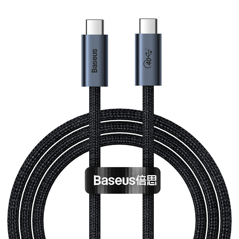 Baseus Flash Series Cable USB-C to USB-C, USB 4, 100W, 1m (black) цена и информация | Mobiiltelefonide kaablid | hansapost.ee