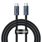 Baseus Flash Series Cable USB-C to USB-C, USB 4, 100W, 1m (black) hind ja info | Mobiiltelefonide kaablid | hansapost.ee