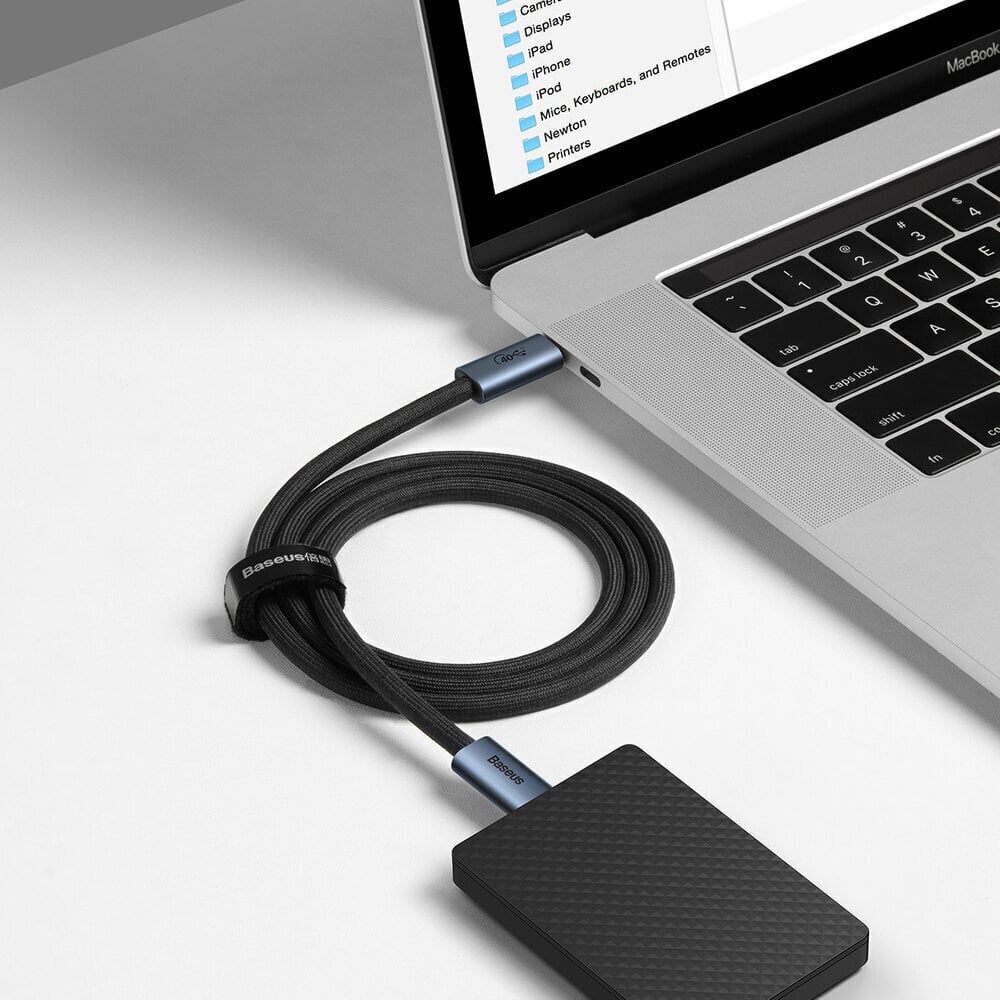 Baseus Flash Series Cable USB-C to USB-C, USB 4, 100W, 1m (black) цена и информация | Mobiiltelefonide kaablid | hansapost.ee