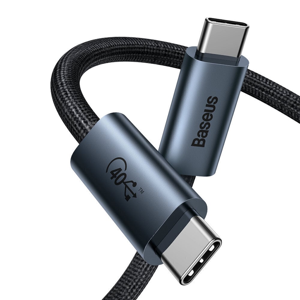 Baseus Flash Series Cable USB-C to USB-C, USB 4, 100W, 1m (black) цена и информация | Mobiiltelefonide kaablid | hansapost.ee