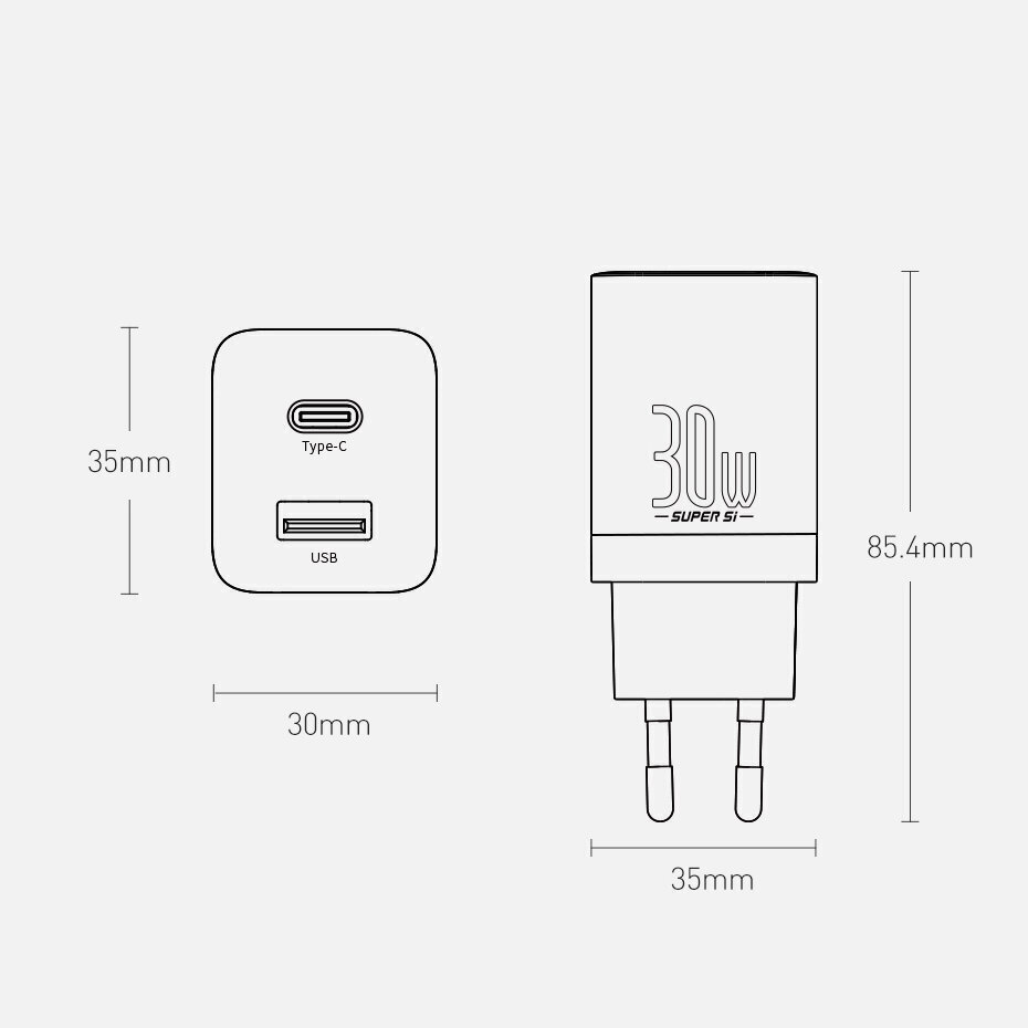 Baseus CCSUPP-E01 AC hind ja info | Laadijad mobiiltelefonidele | hansapost.ee