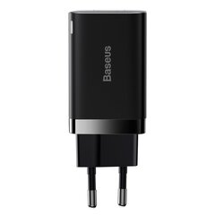Baseus Super Si Pro Quick Charger USB + USB-C 30W (black) hind ja info | Laadijad mobiiltelefonidele | hansapost.ee