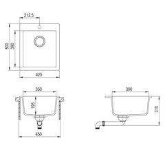 Кухонная раковина Aquasanita Simplex SQS100W  цена и информация | Aquasanita Сантехника, ремонт, вентиляция | hansapost.ee