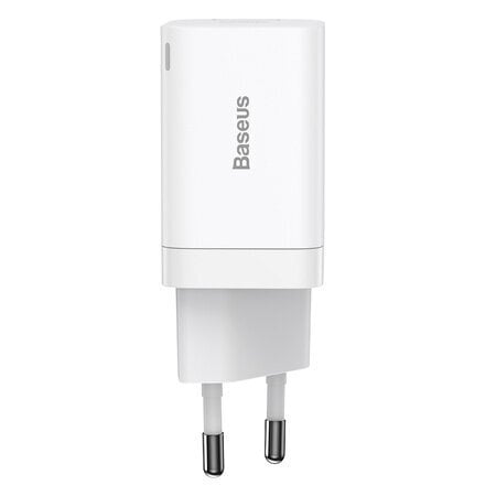 Baseus Super Si Pro Quick Charger USB + USB-C 30W (white) цена и информация | Laadijad mobiiltelefonidele | hansapost.ee