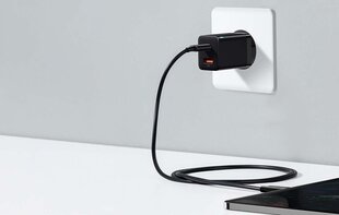 Baseus Super Si Pro Quick Charger USB + USB-C 30W (white) hind ja info | Laadijad mobiiltelefonidele | hansapost.ee