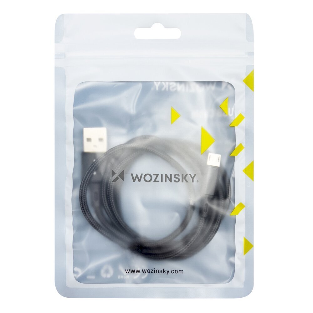 Wozinsky cable USB - microUSB 2,4A 1m black (WUC-M1B) цена и информация | Mobiiltelefonide kaablid | hansapost.ee