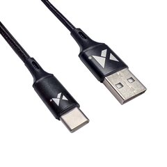Wozinsky cable USB - USB Type C 2,4A 1m black (WUC-C1B) цена и информация | Кабели для телефонов | hansapost.ee