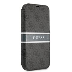 GUBKP13M4GDGR Guess PU 4G Printed Stripe Book Case for iPhone 13 Grey цена и информация | Чехлы для телефонов | hansapost.ee