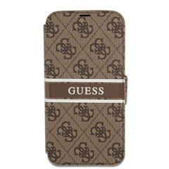 GUBKP13M4GDBR Guess PU 4G Printed Stripe Book Case for iPhone 13 Brown цена и информация | Чехлы для телефонов | hansapost.ee