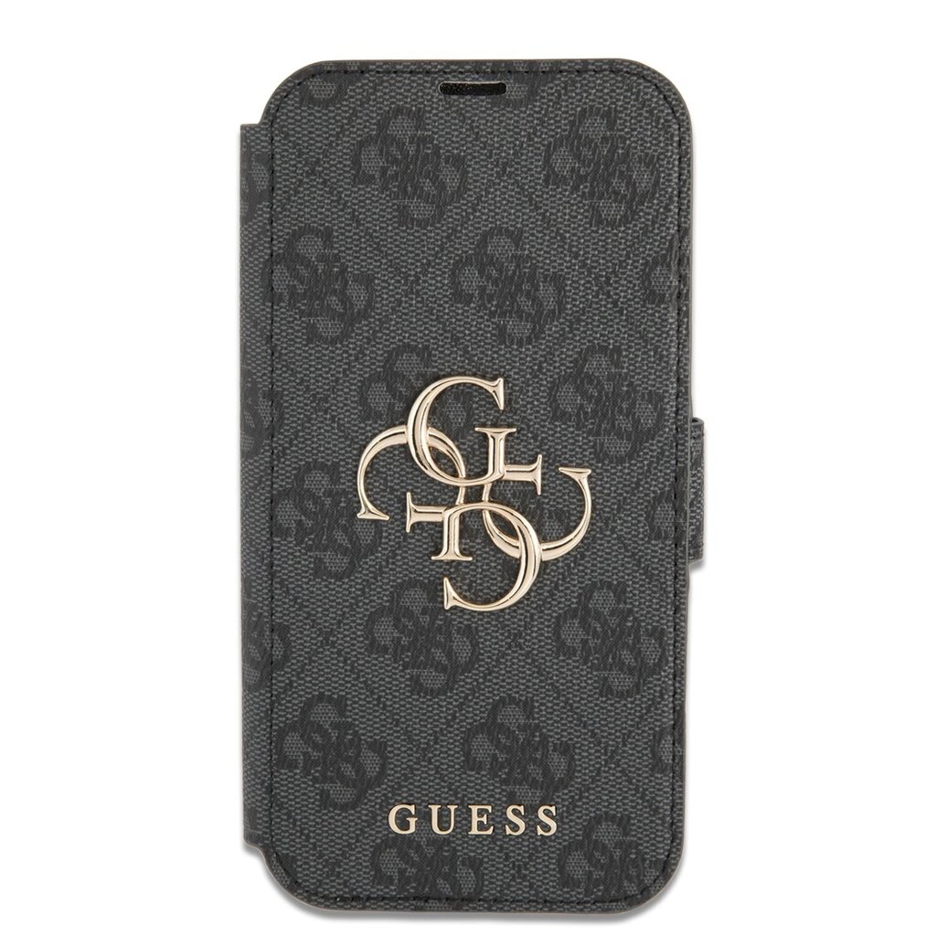 GUBKP13X4GMGGR Guess PU 4G Metal Logo Book Case for iPhone 13 Pro Max Grey цена и информация | Telefonide kaitsekaaned ja -ümbrised | hansapost.ee