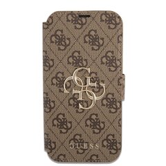 GUBKP13X4GMGBR Guess PU 4G Metal Logo Book Case for iPhone 13 Pro Max Brown price and information | Phone protective covers and cases | hansapost.ee