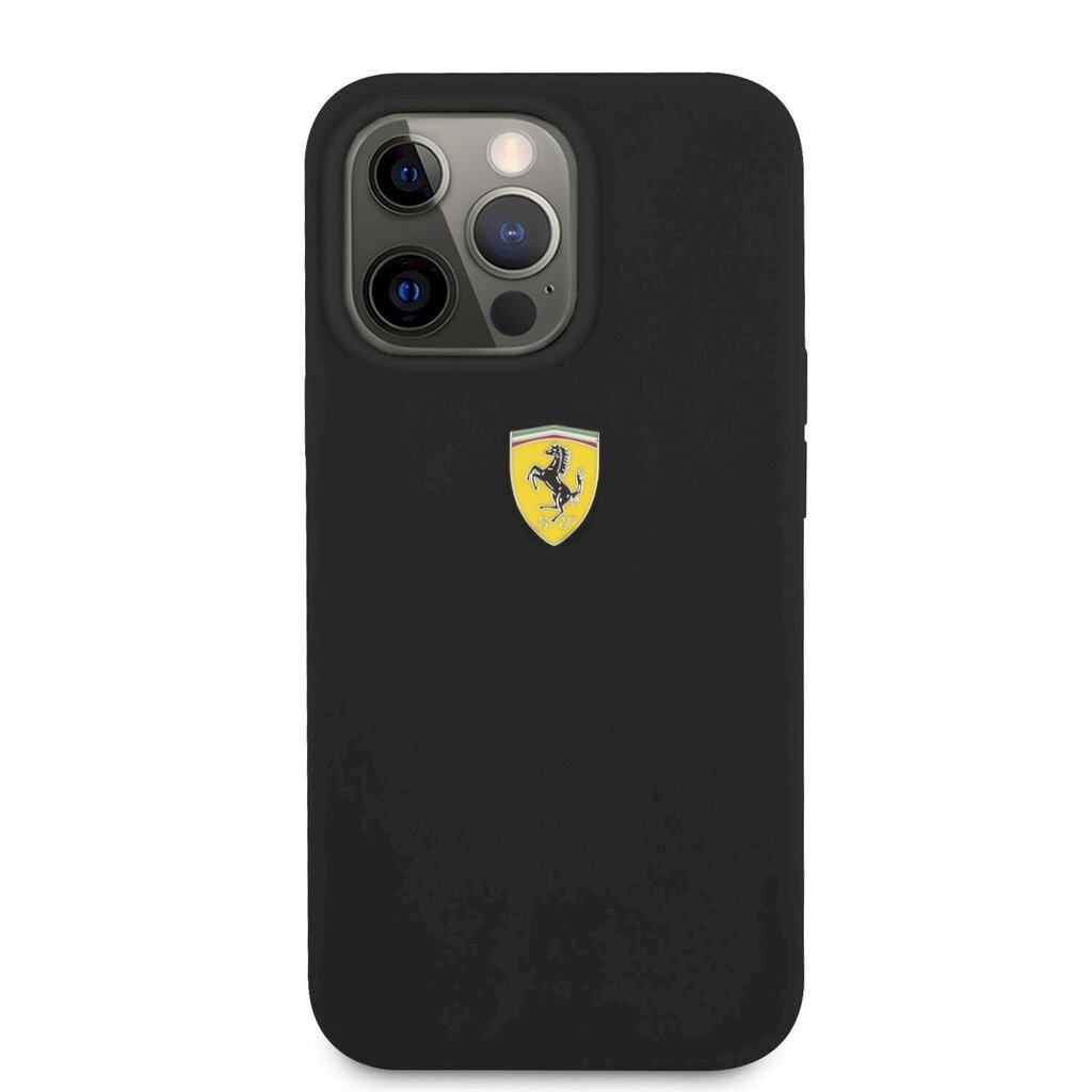 Telefoni ümbris silikoonist Ferrari sobib iPhone 13 Pro Max, must цена и информация | Telefonide kaitsekaaned ja -ümbrised | hansapost.ee
