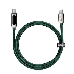 Кабель дисплея Baseus USB-C на USB-C 100 Вт, 1 м (зеленый) цена и информация | Кабели для телефонов | hansapost.ee