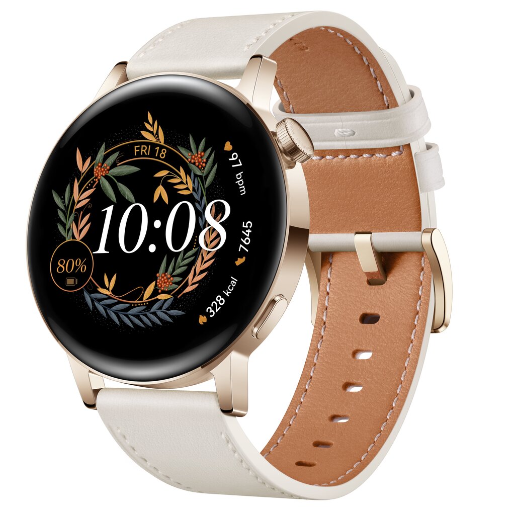 Смарт-часы Huawei Watch GT 3 42мм, White Leather 55027150 цена |  hansapost.ee