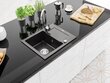 Graniidist köögivalamu Mexen Enzo koos segisti ja sifooniga, Black granite+Chrome цена и информация | Köögivalamud | hansapost.ee