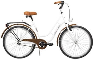Городской велосипед AZIMUT Retro 26" 2021, белый цена и информация | Велосипеды | hansapost.ee