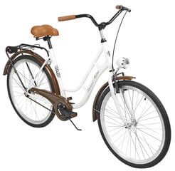 Городской велосипед AZIMUT Retro 26" 2021, белый цена и информация | Велосипеды | hansapost.ee