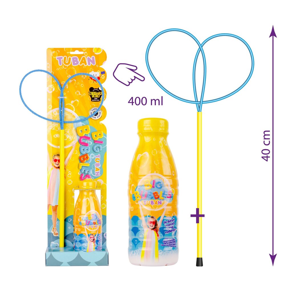 Seebimullirõngas "Liblikas PRO" + 400 ml mullivedelik, Tuban TU3200 hind ja info | Ranna- ja õuemänguasjad | hansapost.ee