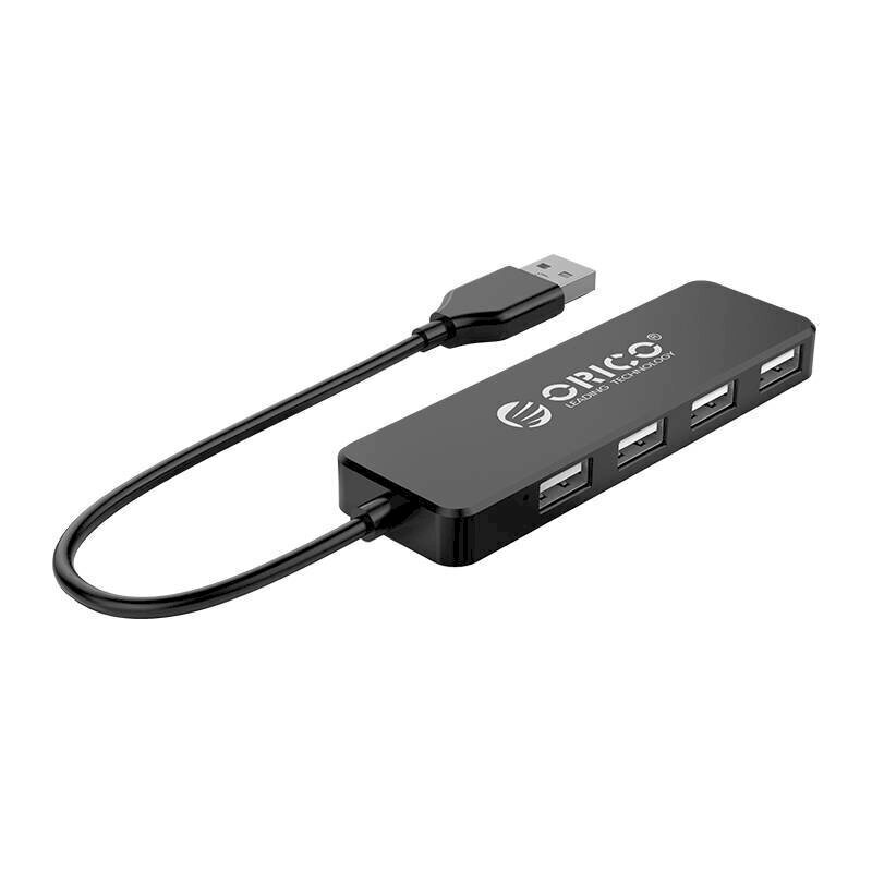 Orico Adapter Hub, USB to 4xUSB (black) цена и информация | USB adapterid ja jagajad | hansapost.ee