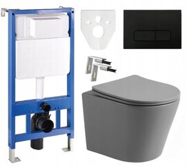 WC komplekt Mexen 5in1 Fenix Slim koos wc-potiga Rico Rimless Slim, Light grey mat hind ja info | WС-potid | hansapost.ee