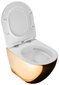 WC-pott REA Carlo Flat Mini, Gold/White цена и информация | WС-potid | hansapost.ee