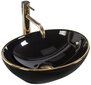 Valamu REA Sofia, Black/Gold edge hind ja info | Vannitoa valamud, kraanikausid | hansapost.ee