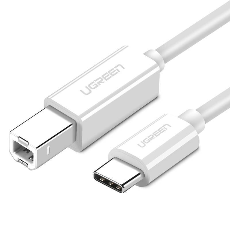 USB 2.0 C-B UGREEN US241 to 1.5m printer cable (white) hind ja info | Mobiiltelefonide kaablid | hansapost.ee