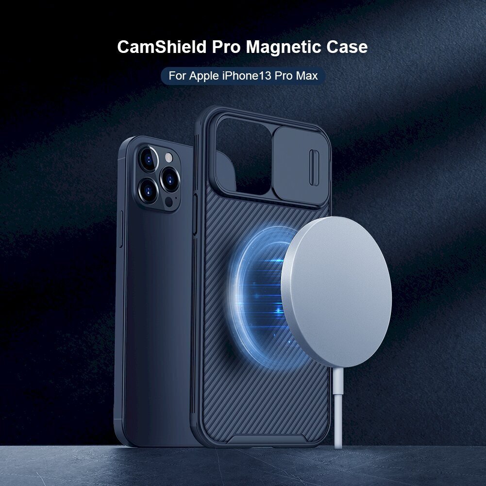 Telefoni ümbris Nillkin CamShield Pro Magnetic sobib iPhone 13 Pro Max, must hind ja info | Telefonide kaitsekaaned ja -ümbrised | hansapost.ee