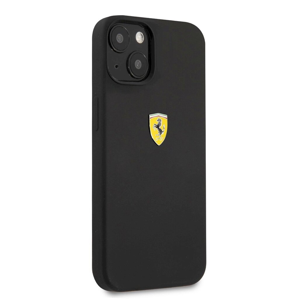 Telefoni ümbris silikoonist Ferrari sobib iPhone 13 mini, must цена и информация | Telefonide kaitsekaaned ja -ümbrised | hansapost.ee