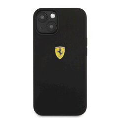 FESSIHCP13SBK Ferrari Liquid Silicone Metal Logo Case for iPhone 13 Mini Black цена и информация | Ferrari Мобильные телефоны, Фото и Видео | hansapost.ee
