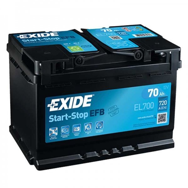 Aku EXIDE EL700 70 Ah 720 A EFB цена и информация | Autoakud | hansapost.ee