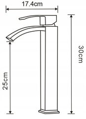 Mexen valamusegisti Libra high, chrome hind ja info | Vannitoa segistid | hansapost.ee