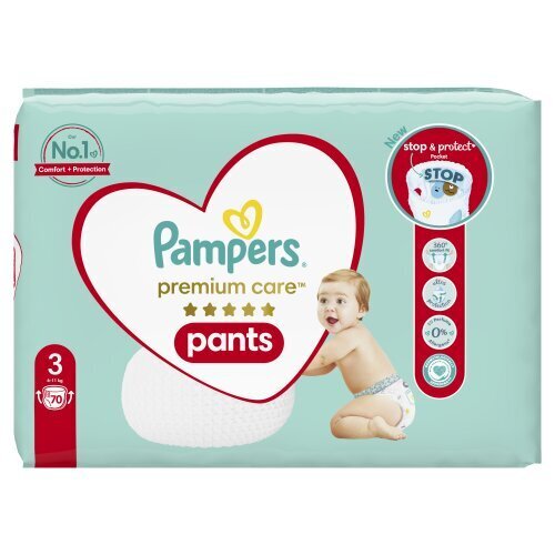 Püksmähkmed Pampers Premium Care suurus 3, 140 tk цена и информация | Mähkmed, riidest mähkmed | hansapost.ee