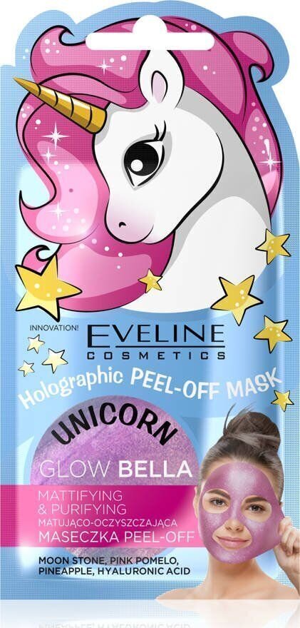 Mati efektiga puhastav näomask Eveline Holographic Glow Bella 7 ml цена и информация | Näomaskid ja silmamaskid | hansapost.ee