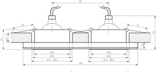 Candellux süvistatav valgusti SS-21 цена и информация | Монтируемые светильники, светодиодные панели | hansapost.ee