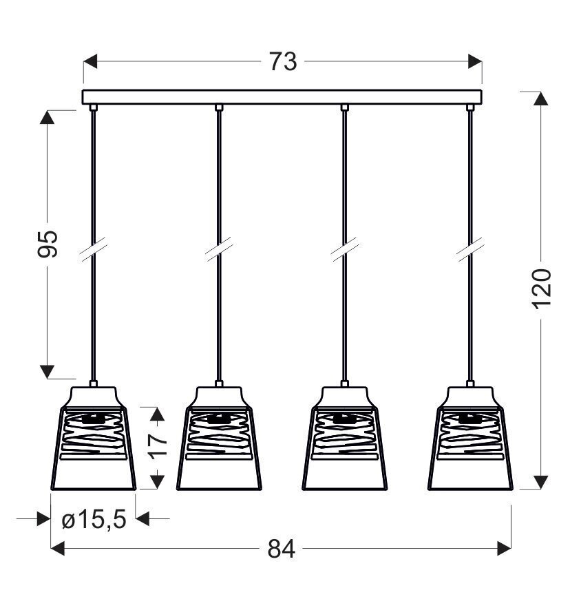 Candellux valgusti Fresno 34-78124 hind ja info | Rippvalgustid | hansapost.ee