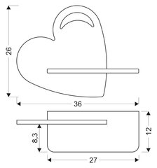 Candellux valgusti Heart 21-84576 hind ja info | Seinavalgustid | hansapost.ee