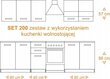 Köögikappide komplekt Set 200, valge/tamm цена и информация | Köögimööbli komplektid | hansapost.ee