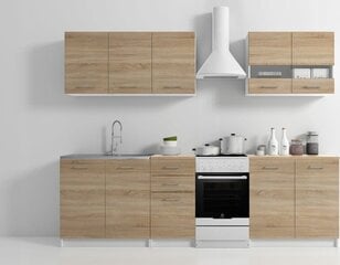 Köögikappide komplekt Set 200, valge/tamm hind ja info | Köögimööbli komplektid | hansapost.ee