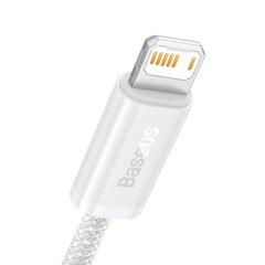 Динамический кабель Baseus USB на Lightning, 2,4 А, 1 м (белый) цена и информация | Кабели для телефонов | hansapost.ee