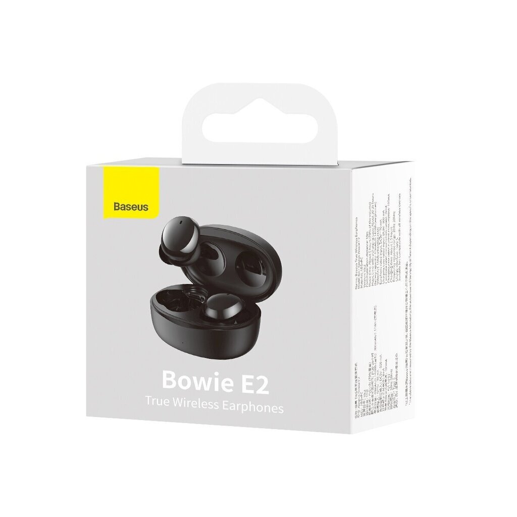 Baseus Bowie E2 TWS Black цена и информация | Kõrvaklapid | hansapost.ee