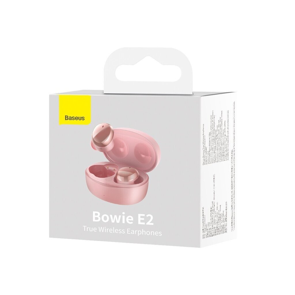 Baseus Bowie E2 TWS Pink цена и информация | Kõrvaklapid | hansapost.ee